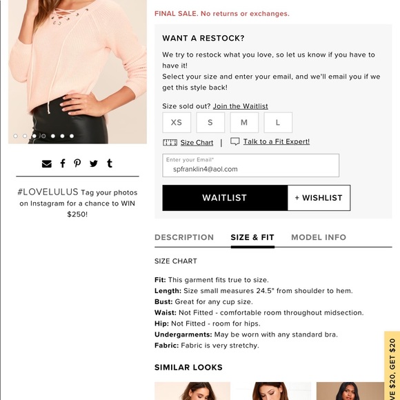 Lulus Welcome Home Peach Lace-Up Sweater - Picture 6 of 6